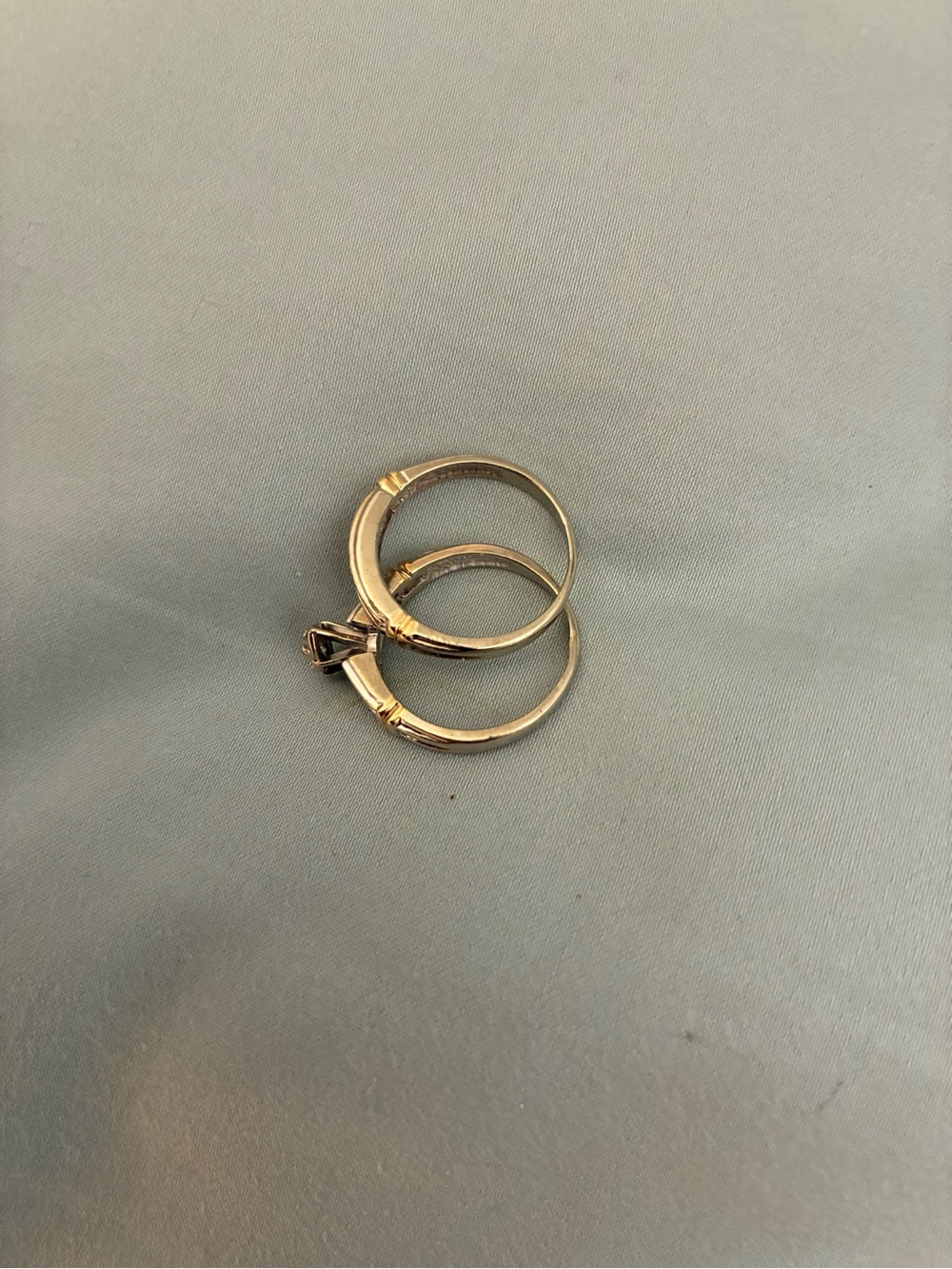 14k natural diamond engagement/wedding ring set - Picture 6 of 6